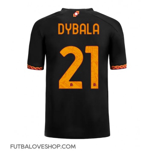 Dres AS Roma Paulo Dybala #21 Tretina 2023-24 Krátky Rukáv